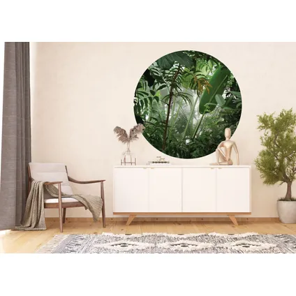 Sanders & Sanders papier peint panoramique rond adhésif feuilles tropicales vert - Ø 140 cm - 601137 4