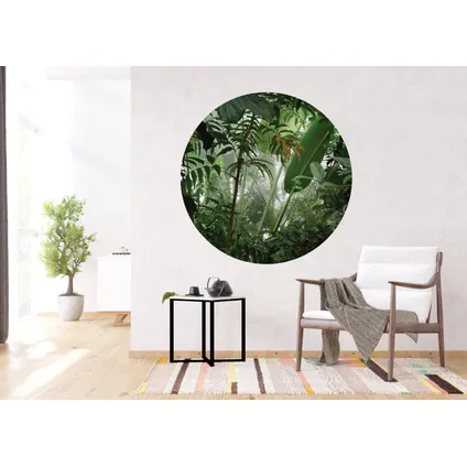 Sanders & Sanders papier peint panoramique rond adhésif feuilles tropicales vert - Ø 140 cm - 601137 5