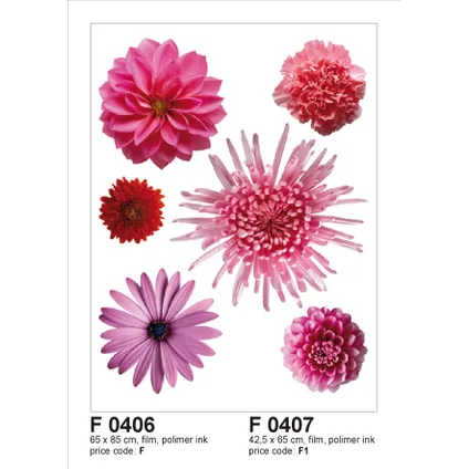 Sanders & Sanders muursticker bloemen roze - 65 x 85 cm - 600250 2