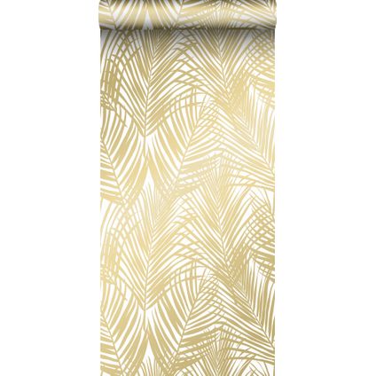 ESTAhome behang palmbladeren goud en wit - 139301