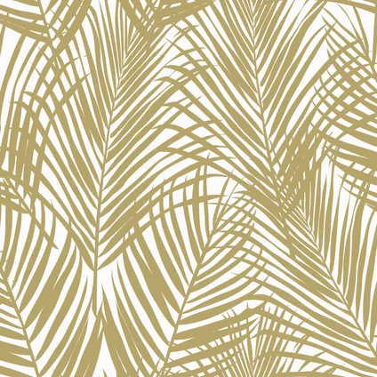 ESTAhome papier peint feuilles de palmier or et blanc - 0,53 x 10,05 m - 139301 7