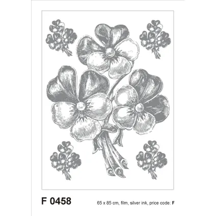 Sanders & Sanders muursticker bloemen grijs - 65 x 85 cm - 600259 2