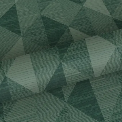 eco-texture vliesbehangpapier grasweefsel in grafisch 3D motief groen 6