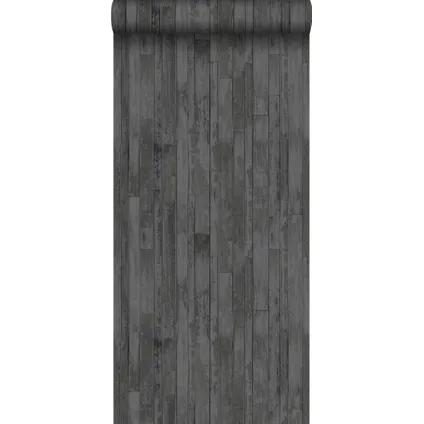 ESTAhome behang vintage sloophout planken zwart en bruin - 53 cm x 10,05 m - 128841
