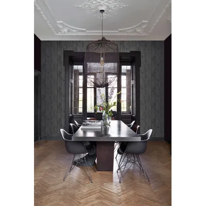 ESTAhome behang vintage sloophout planken zwart en bruin - 53 cm x 10,05 m - 128841 3