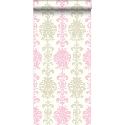 ESTAhome behangpapier barokprint zacht roze - 53 cm x 10,05 m - 115729