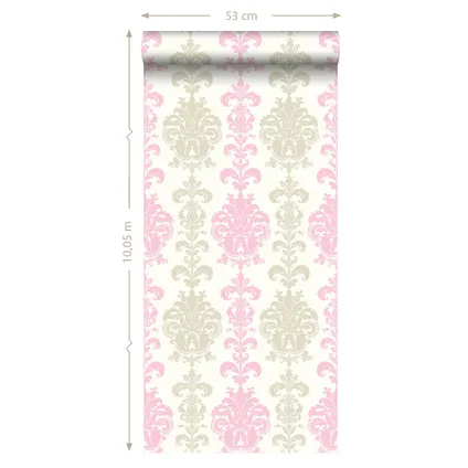 ESTAhome behangpapier barokprint zacht roze - 53 cm x 10,05 m - 115729 6