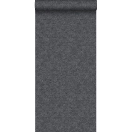 ESTAhome behang effen zwart - 53 cm x 10,05 m - 148310
