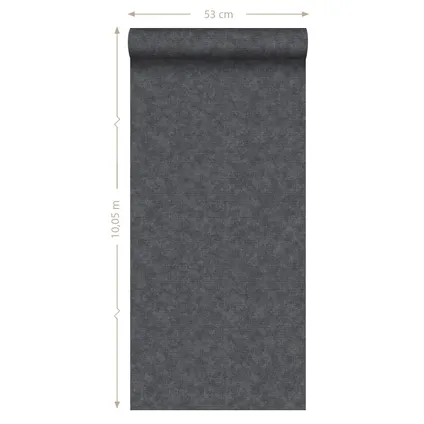 ESTAhome behang effen zwart - 53 cm x 10,05 m - 148310 7