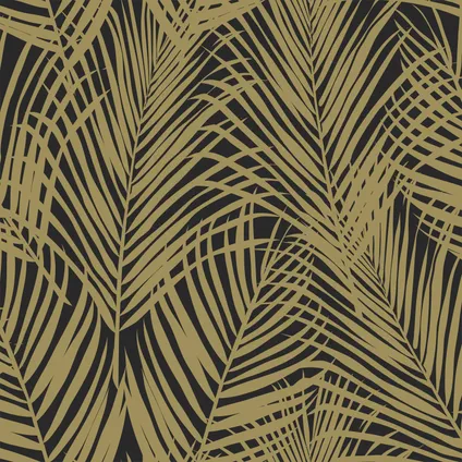 ESTAhome papier peint feuilles de palmier noir et or - 0,53 x 10,05 m - 139318 8