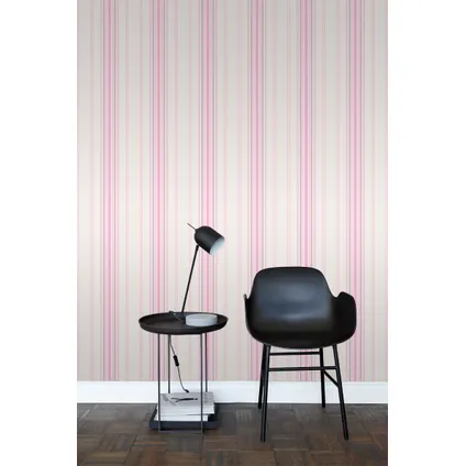 ESTAhome behangpapier strepen licht roze en beige - 53 cm x 10,05 m - 138806 6