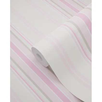 ESTAhome behangpapier strepen licht roze en beige - 53 cm x 10,05 m - 138806 8