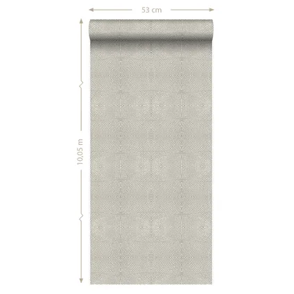Origin Wallcoverings behangpapier dierenhuidprint taupe - 53 cm x 10,05 m - 347310 8