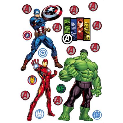 Sanders & Sanders muursticker The Avengers blauw, rood en groen - 0,425 x 0,65 m