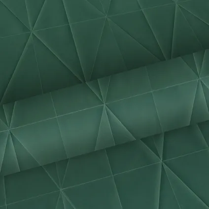Origin Wallcoverings eco-texture vliesbehangpapier origami motief donkergroen 5
