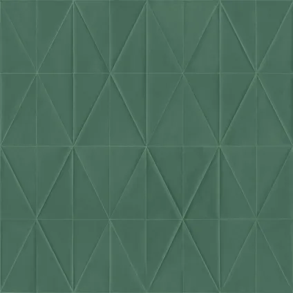 Origin Wallcoverings eco-texture vliesbehangpapier origami motief donkergroen 6