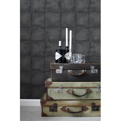 ESTAhome behangpapier betonlook zwart - 53 cm x 10,05 m - 138204 3