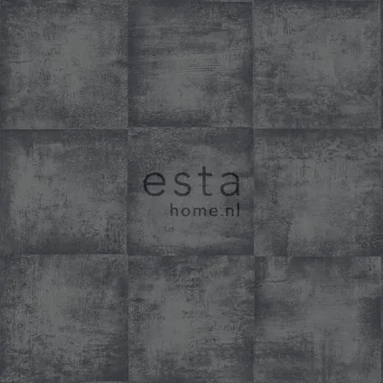 ESTAhome behangpapier betonlook zwart - 53 cm x 10,05 m - 138204 8