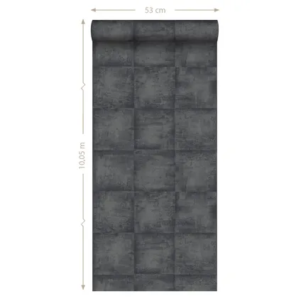 ESTAhome behangpapier betonlook zwart - 53 cm x 10,05 m - 138204 9