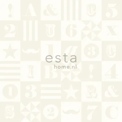 ESTAhome behang blokken glanzend wit - 53 cm x 10,05 m - 128714 8