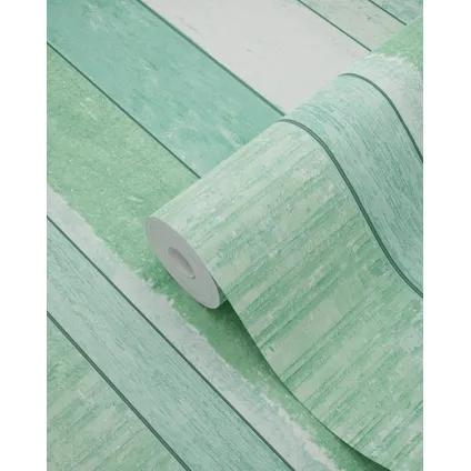 ESTAhome papier peint imitation bois vert - 0,53 x 10,05 m - 138983 5