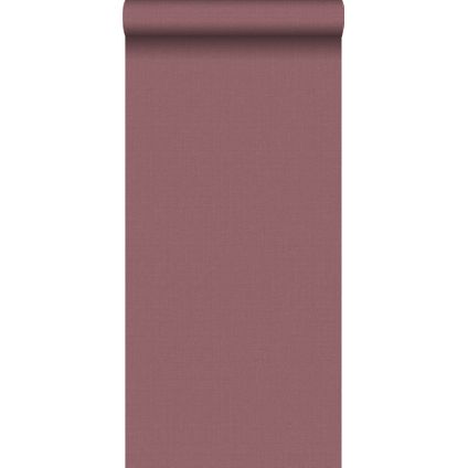 ESTAhome papier peint effet lin rouge bordeaux - 0,53 x 10,05 m - 148744