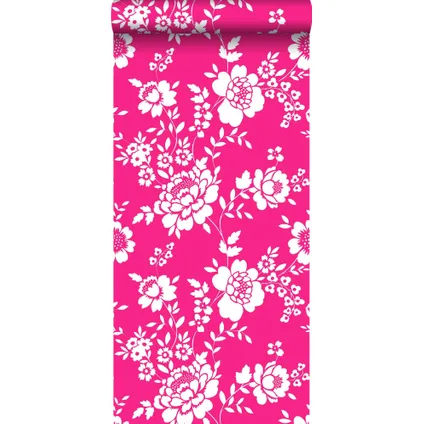 ESTAhome behangpapier bloemen roze - 53 cm x 10,05 m - 115723