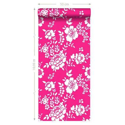 ESTAhome behangpapier bloemen roze - 53 cm x 10,05 m - 115723 4