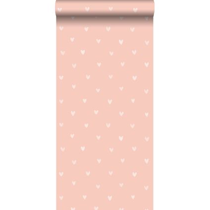 ESTAhome behang hartjes perzik roze - 0,53 x 10,05 m - 128831