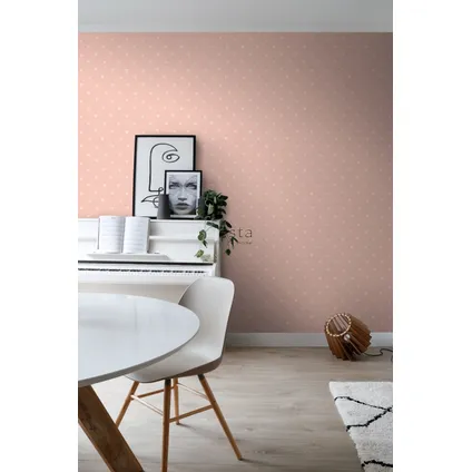 ESTAhome behang hartjes perzik roze - 0,53 x 10,05 m - 128831 5