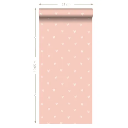 ESTAhome behang hartjes perzik roze - 0,53 x 10,05 m - 128831 9