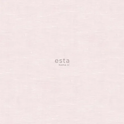 ESTAhome behang effen linnenstructuur licht roze - 53 cm x 10,05 m - 148692 6