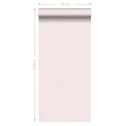ESTAhome behang effen linnenstructuur licht roze - 53 cm x 10,05 m - 148692 7