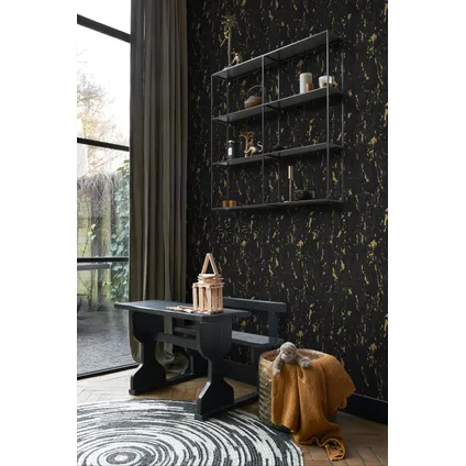 ESTAhome behang kurk zwart en goud - 50 x 900 cm - 139337 3