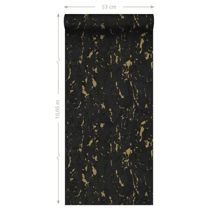 ESTAhome behang kurk zwart en goud - 50 x 900 cm - 139337 6