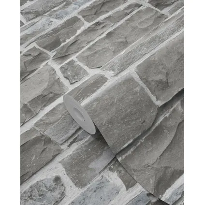 ESTAhome behangpapier stenen muur donkergrijs - 53 cm x 10,05 m - 138521 8