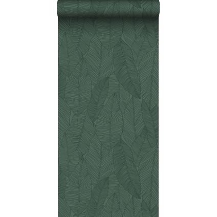 ESTAhome behang getekende bladeren donkergroen - 0,53 x 10,05 m - 139449