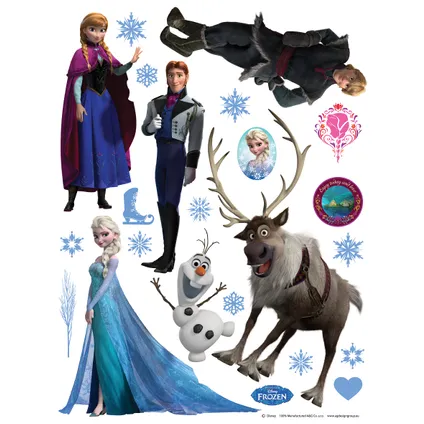 Disney sticker mural La Reine des neiges bleu, marron et violet - 65 x 85 cm - 600142 2