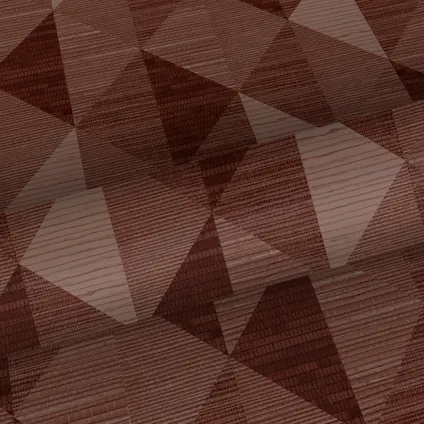 eco-texture vliesbehangpapier grasweefsel in grafisch 3D motief bordeaux rood 5