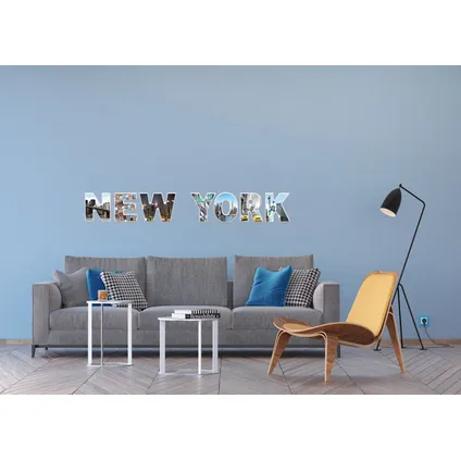 Sanders & Sanders muursticker New york blauw, grijs en oranje - 42,5 x 65 cm - 600313 3