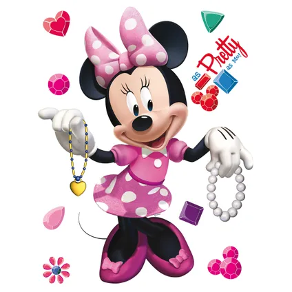 Disney muursticker Minnie Mouse roze, zwart en wit - 42,5 x 65 cm - 600125 2