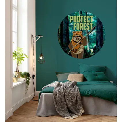 Komar papier peint panoramique rond adhésif Star Wars Protect the Forest multicolore - Ø 128 cm 2