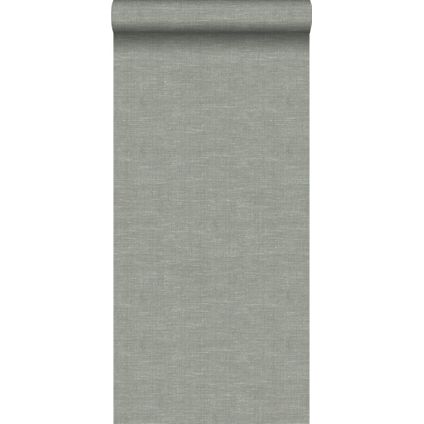 Origin Wallcoverings behangpapier linnenstructuur vergrijsd groen - 0,53 x 10,05 m