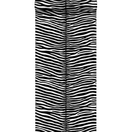 ESTAhome behangpapier zebra's zwart en wit - 53 cm x 10,05 m - 136807