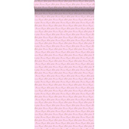 ESTAhome papier peint mots de princesses rose doux - 53 cm x 10,05 m - 114947