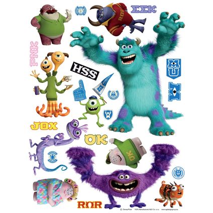 Disney sticker mural Monstres & Cie bleu, violet et vert - 65 x 85 cm - 600105