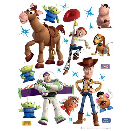 Disney muursticker Toy Story bruin, wit en paars - 65 x 85 cm - 600139