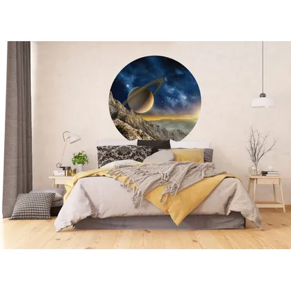 Sanders & Sanders papier peint panoramique rond adhésif Univers bleu et beige - Ø 140 cm - 601139 2