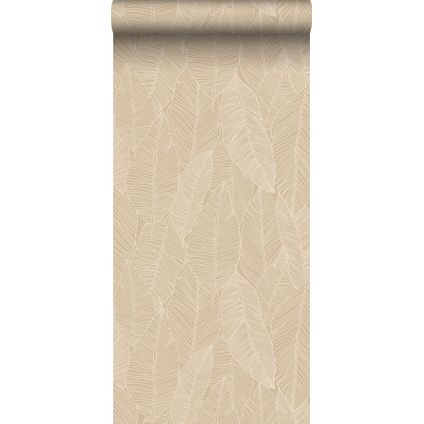 ESTAhome papier peint feuilles dessinées beige - 0.53 x 10.05 m - 139564
