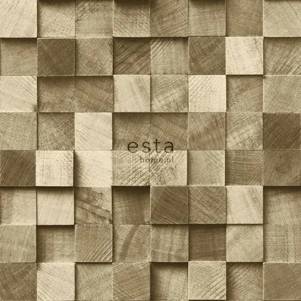 ESTAhome papier peint imitation bois en 3D cervine - 53 cm x 10,05 m - 138529 10